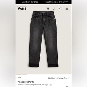 Vans Women's Black Straight Leg Jeans